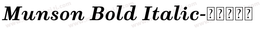 Munson Bold Italic字体转换